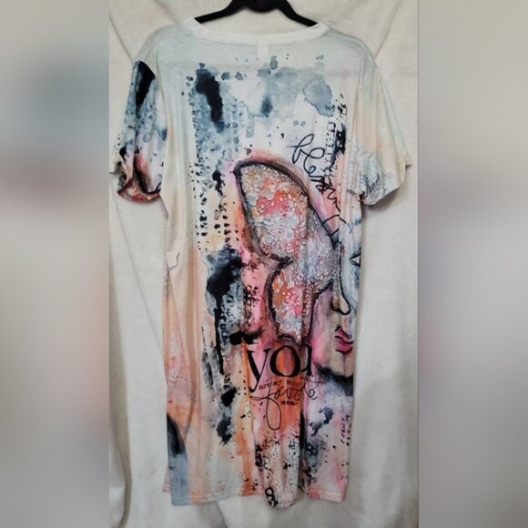 Pixie Lady XL Lounge Graphic Dress Art to Wear - Picture 7 of 7